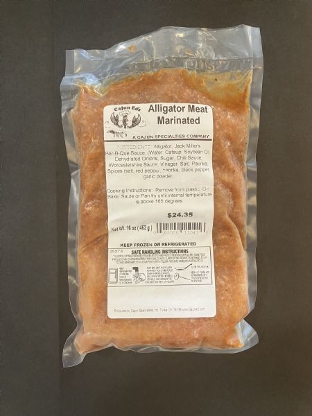 Alligator Meat Marinated