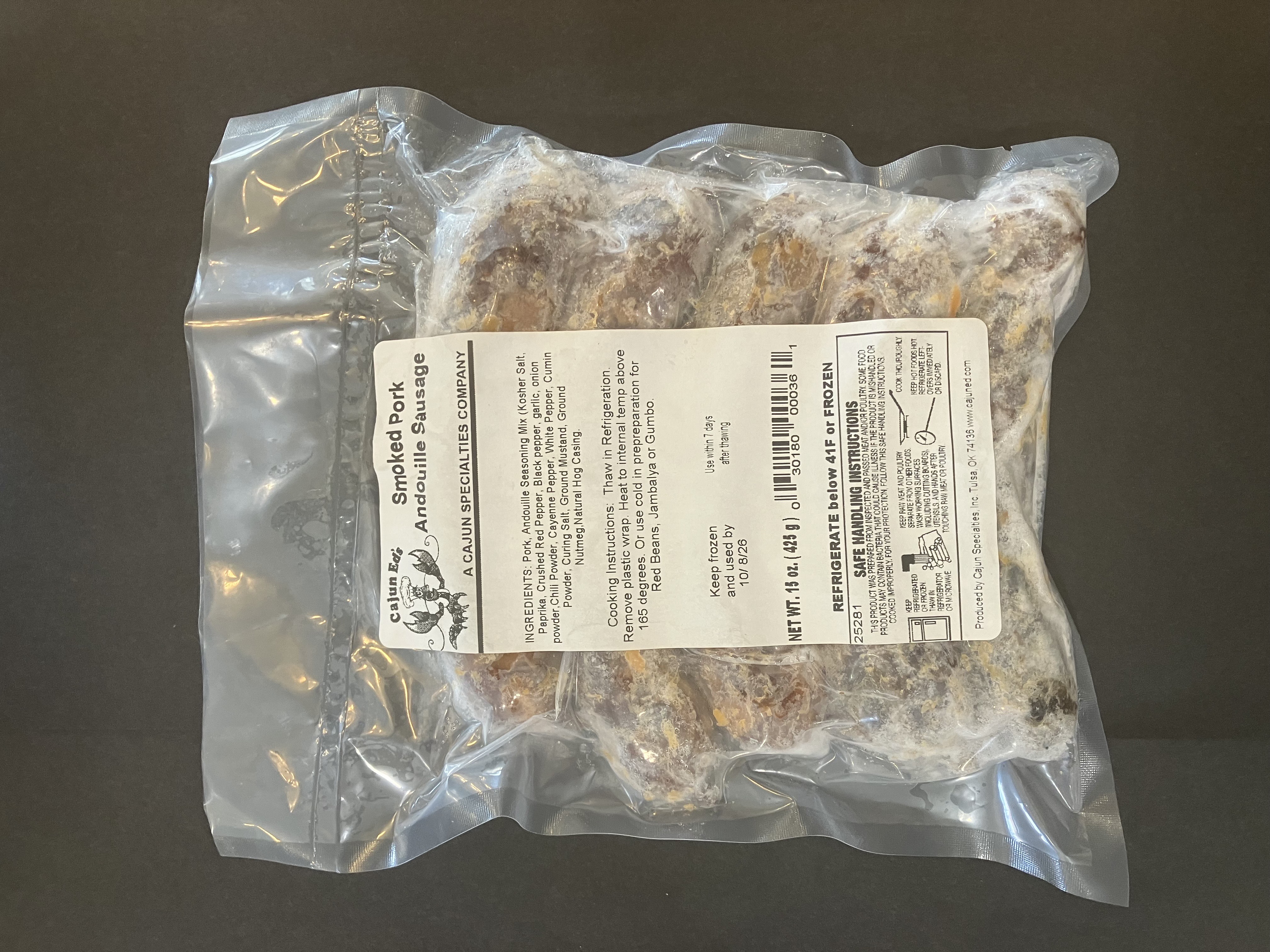 Smoked Pork Andouille Sausage