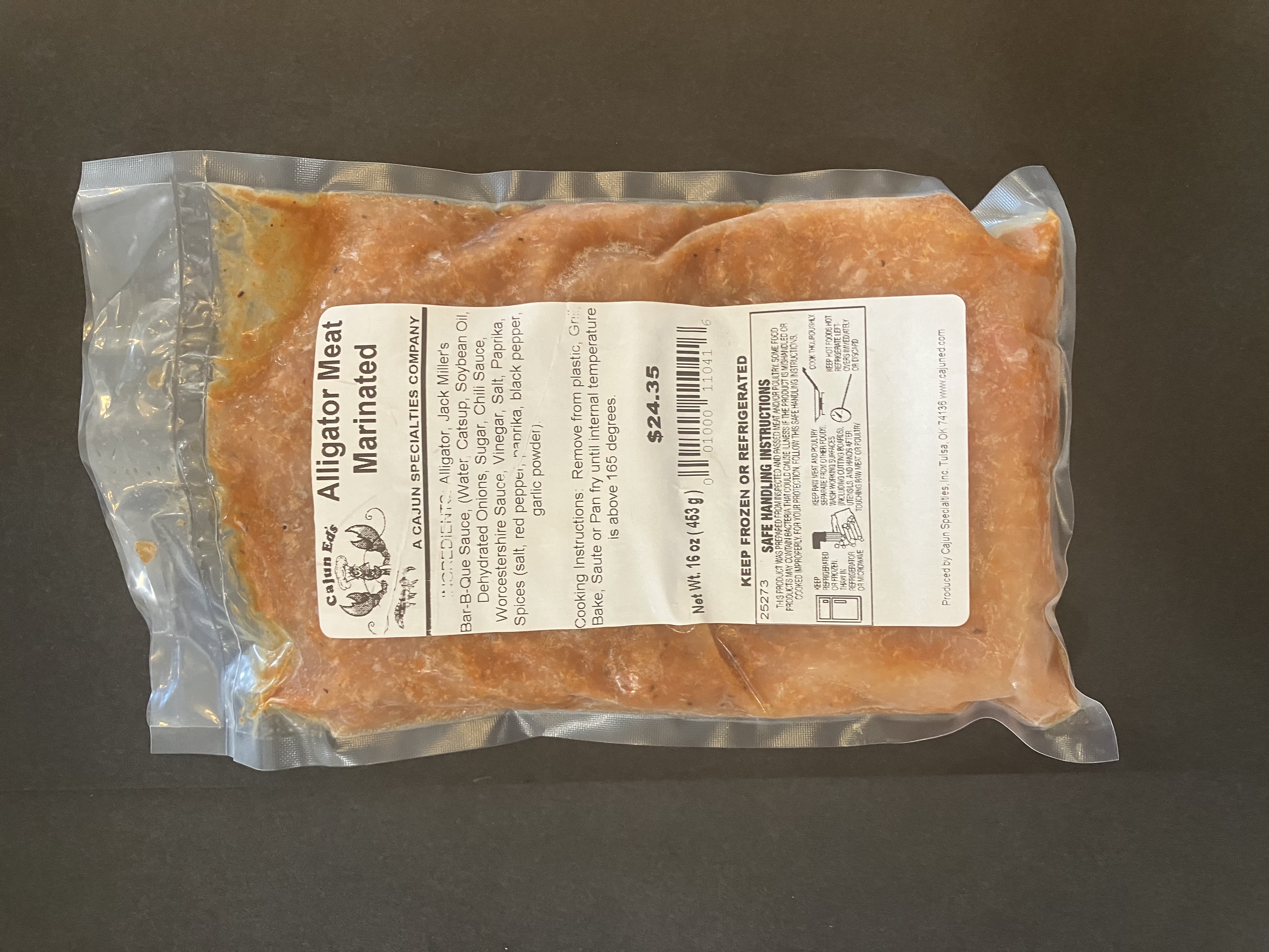 Alligator Meat Marinated